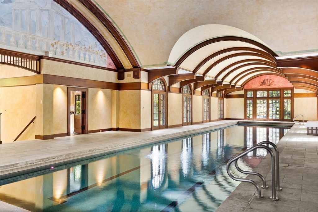 Interior, Pool, Wooden Beams