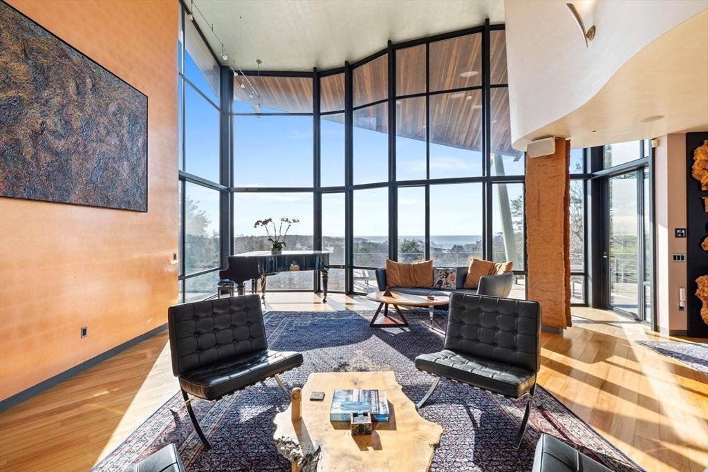 Interior, Living room, Piano, Sun Room, Water, Wood Texture Flooring