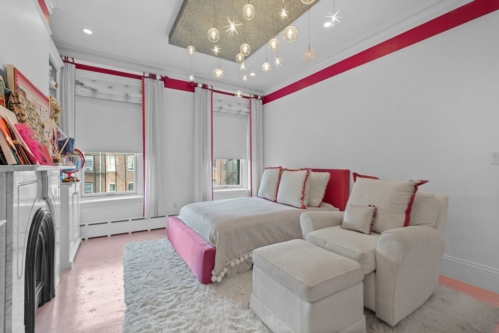 Bedroom, Interior, Pendant Lights, Recessed Lighting