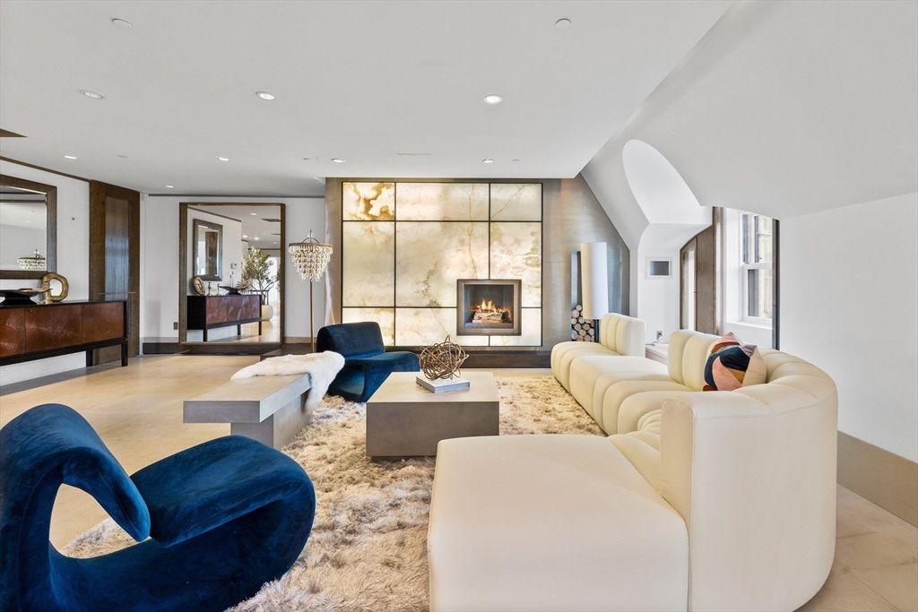 Fireplace, Interior, Living room, Recessed Lighting