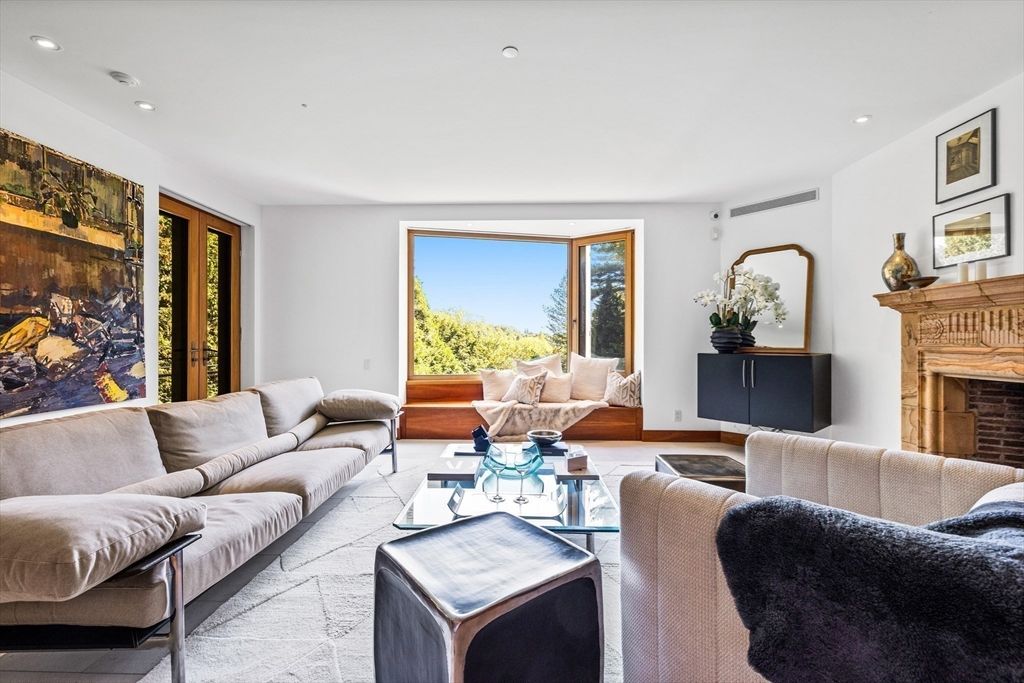 Fireplace, Interior, Living room, Recessed Lighting