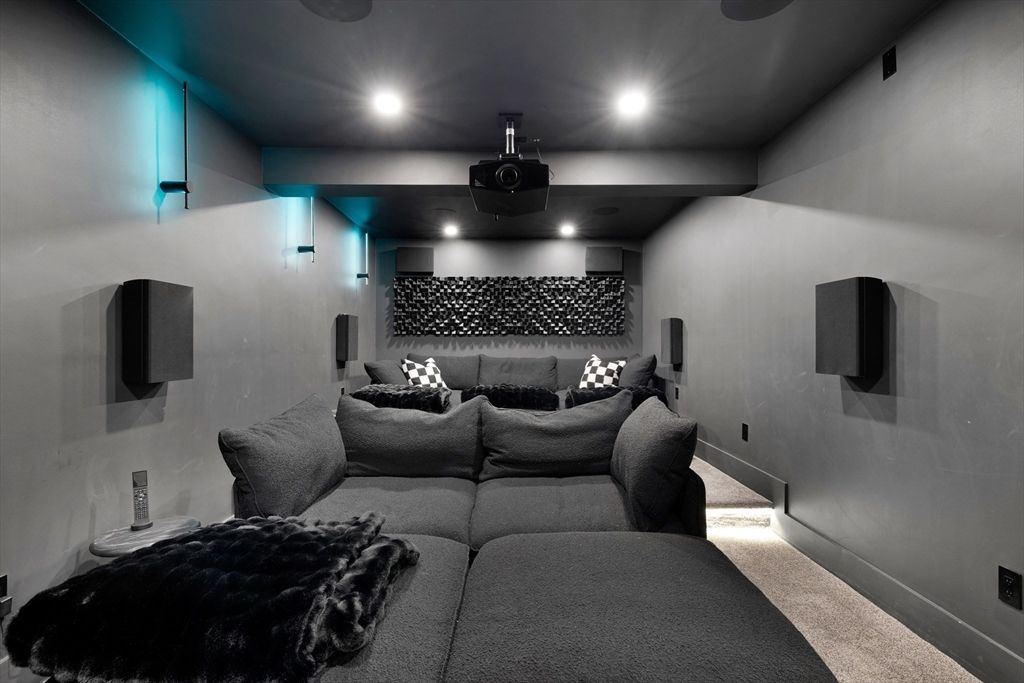 Interior, Living room, Recessed Lighting, Theatre Room