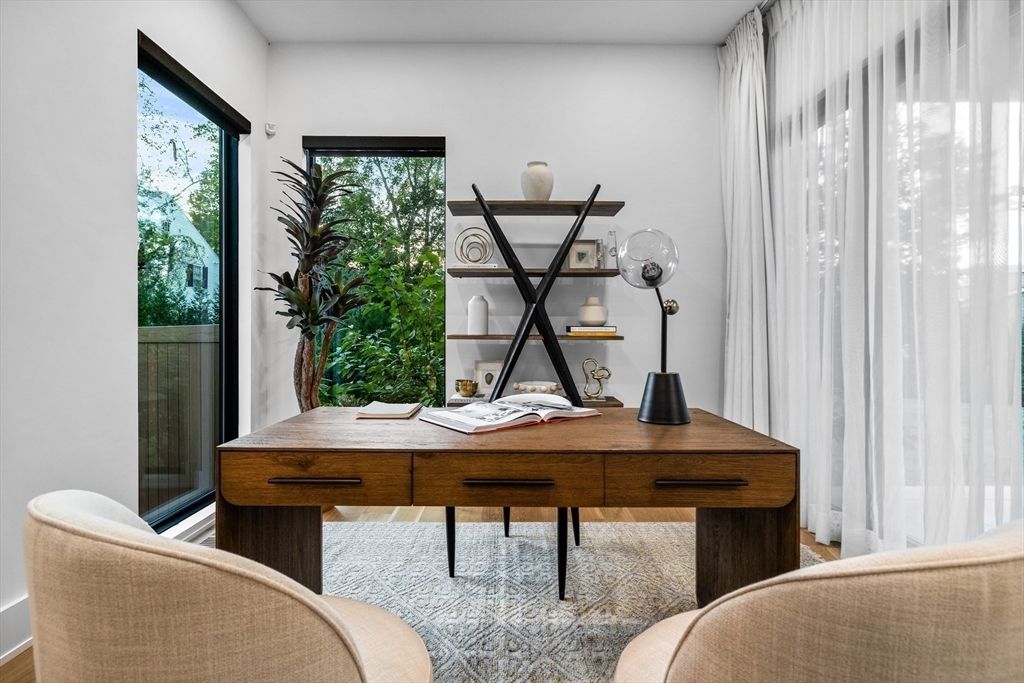 Home Office, Interior, Wood Texture Flooring