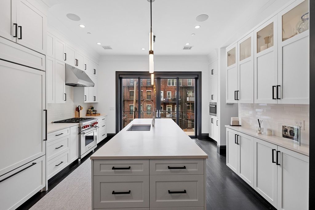 Interior, Kitchen, Pendant Lights, Recessed Lighting, Stainless Steel Appliances