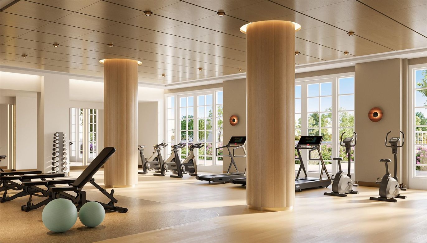 Fitness Equipment, Gym, Interior, Recessed Lighting