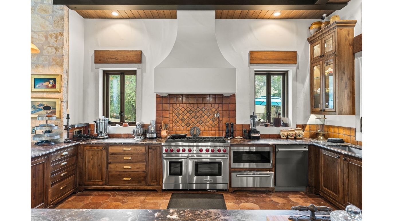 Interior, Kitchen, Recessed Lighting, Stainless Steel Appliances, Wooden Ceilings