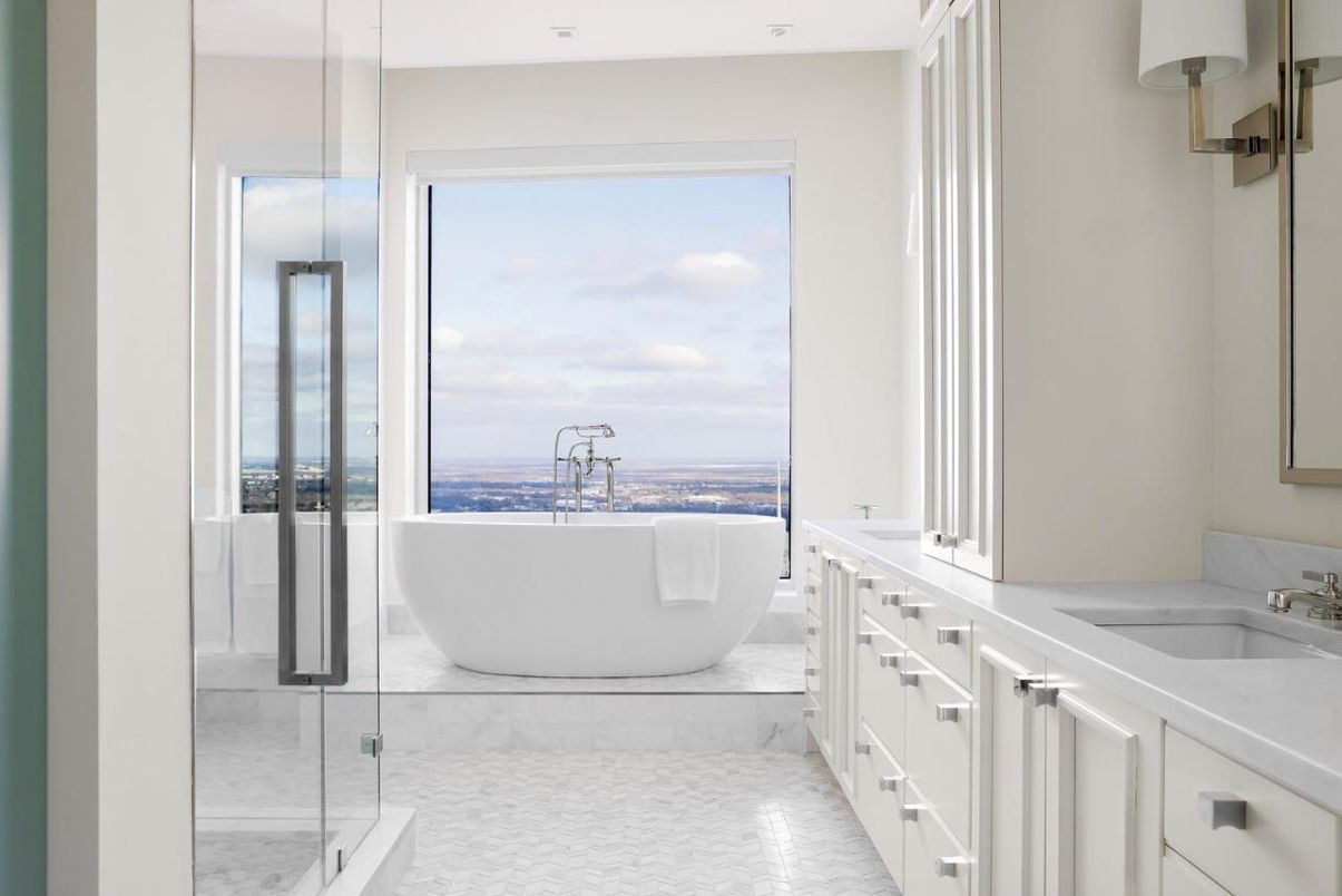 Bathroom, Free Standing Baths, Glass Shower, Interior