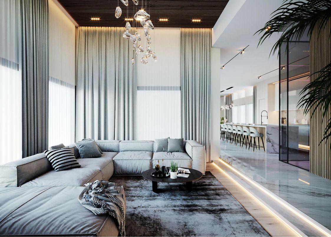 Dining room, Interior, Living room, Pendant Lights