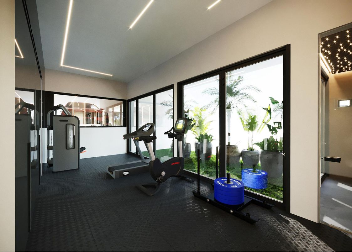 Fitness Equipment, Interior, Recessed Lighting