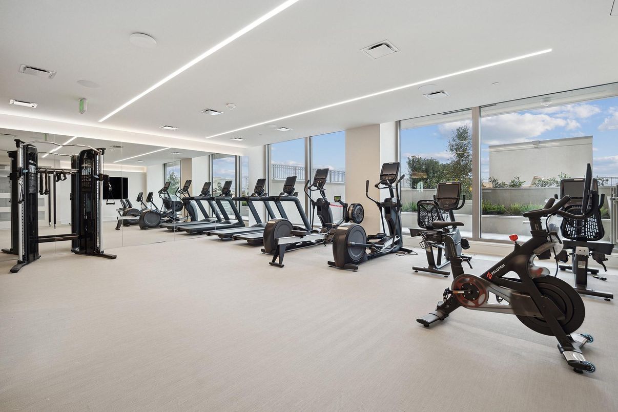 Fitness Equipment, Gym, Interior, Recessed Lighting
