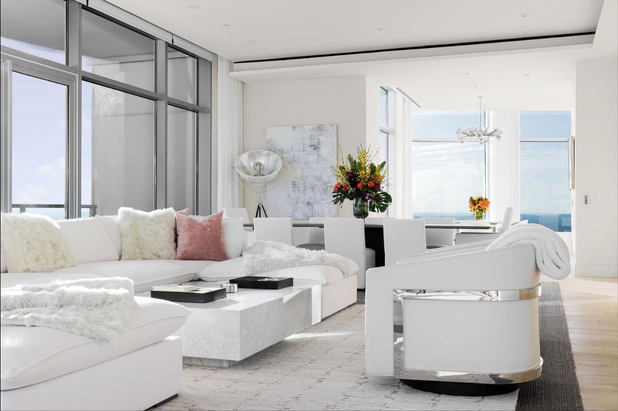 Chandelier, Dining room, Interior, Living room, Recessed Lighting, Water, Wood Texture Flooring