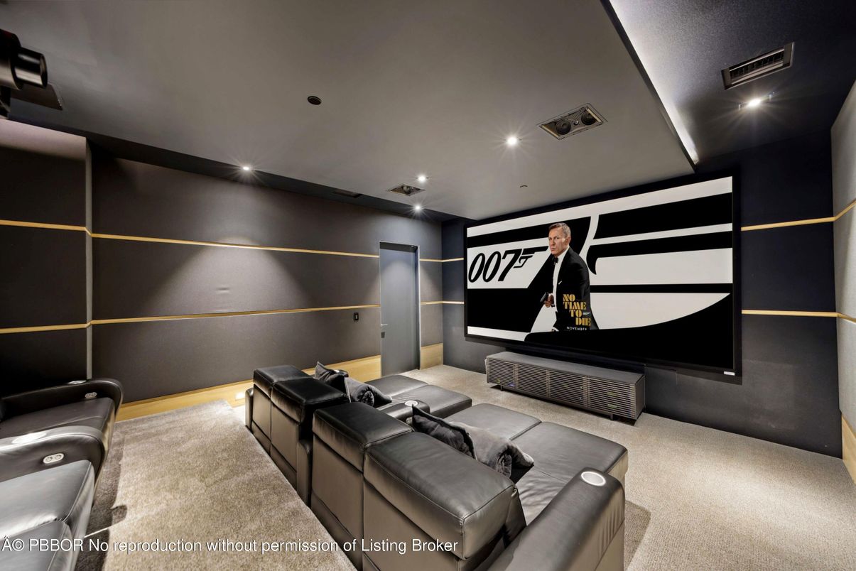 Home Theatre Room, Interior, Projection Screen, Recessed Lighting, Theatre Room