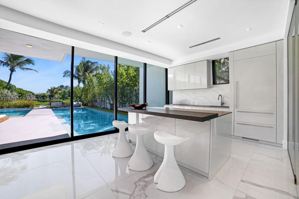 Interior, Kitchen, Marble, Marble Walls, Pool, Recessed Lighting