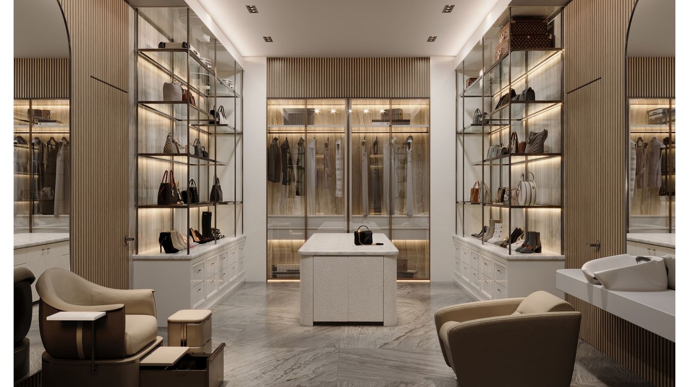 Interior, Marble, Recessed Lighting