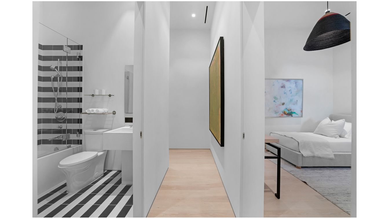 Bathroom, Bedroom, Interior, Recessed Lighting, Wood Texture Flooring