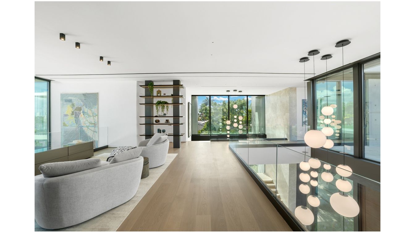 Interior, Living room, Pendant Lights, Wood Texture Flooring