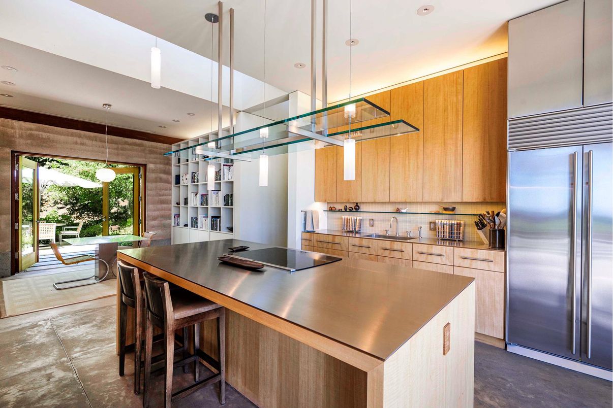 Interior, Kitchen, Pendant Lights, Recessed Lighting, Stainless Steel Appliances